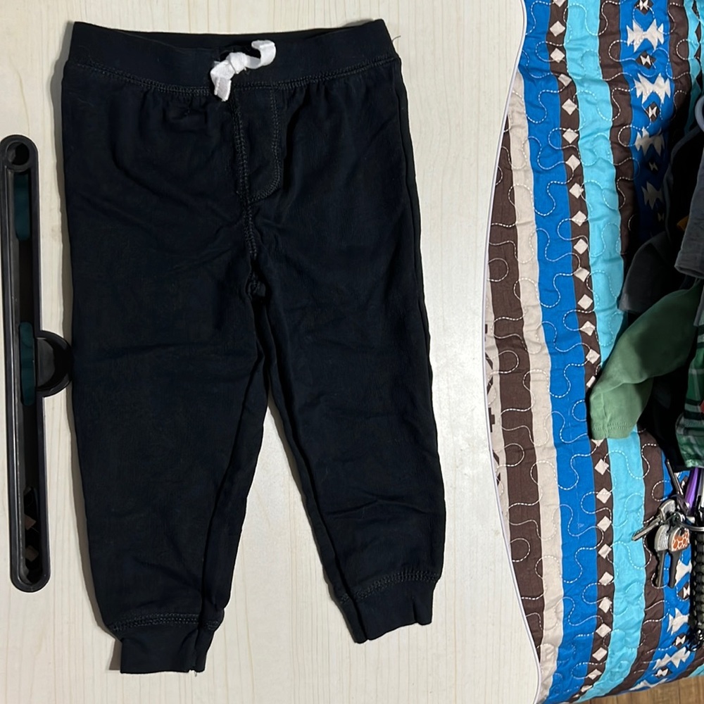 Baby boy black joggers, from Carters, 18 months